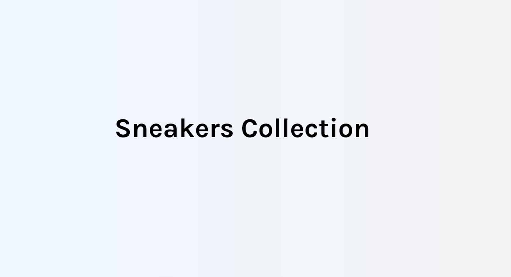 Image de présentation de la web app Sneakers Collection